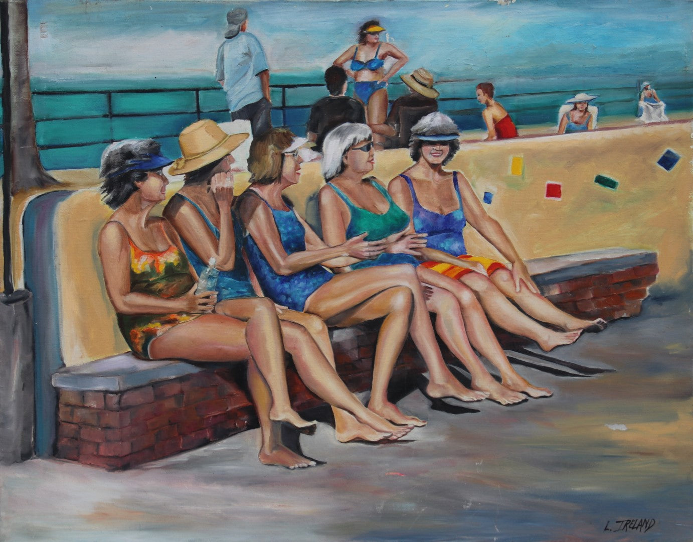 Ladies at the Beach (Print)